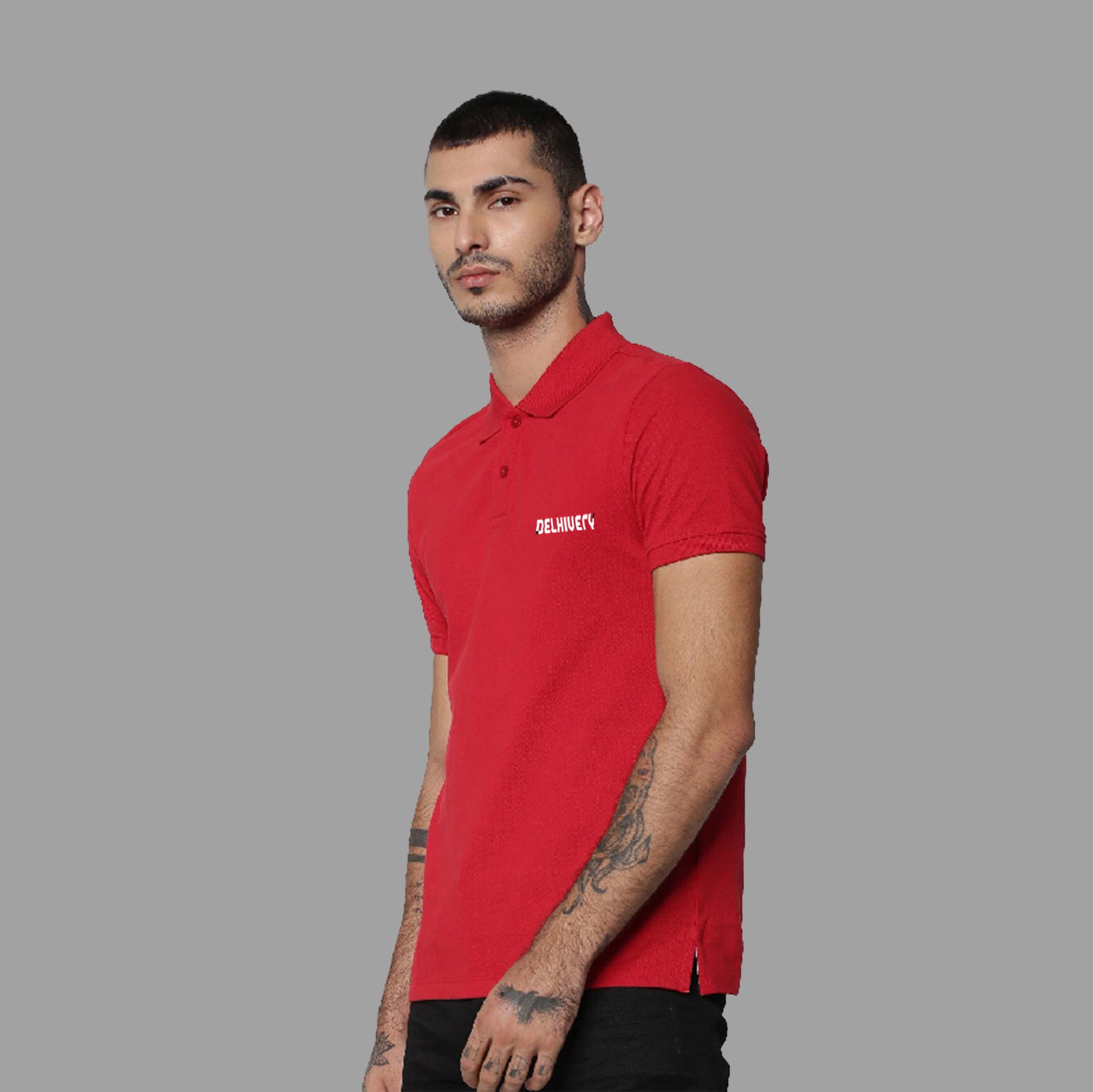 Delhivery Premium Polo Red Tshirt