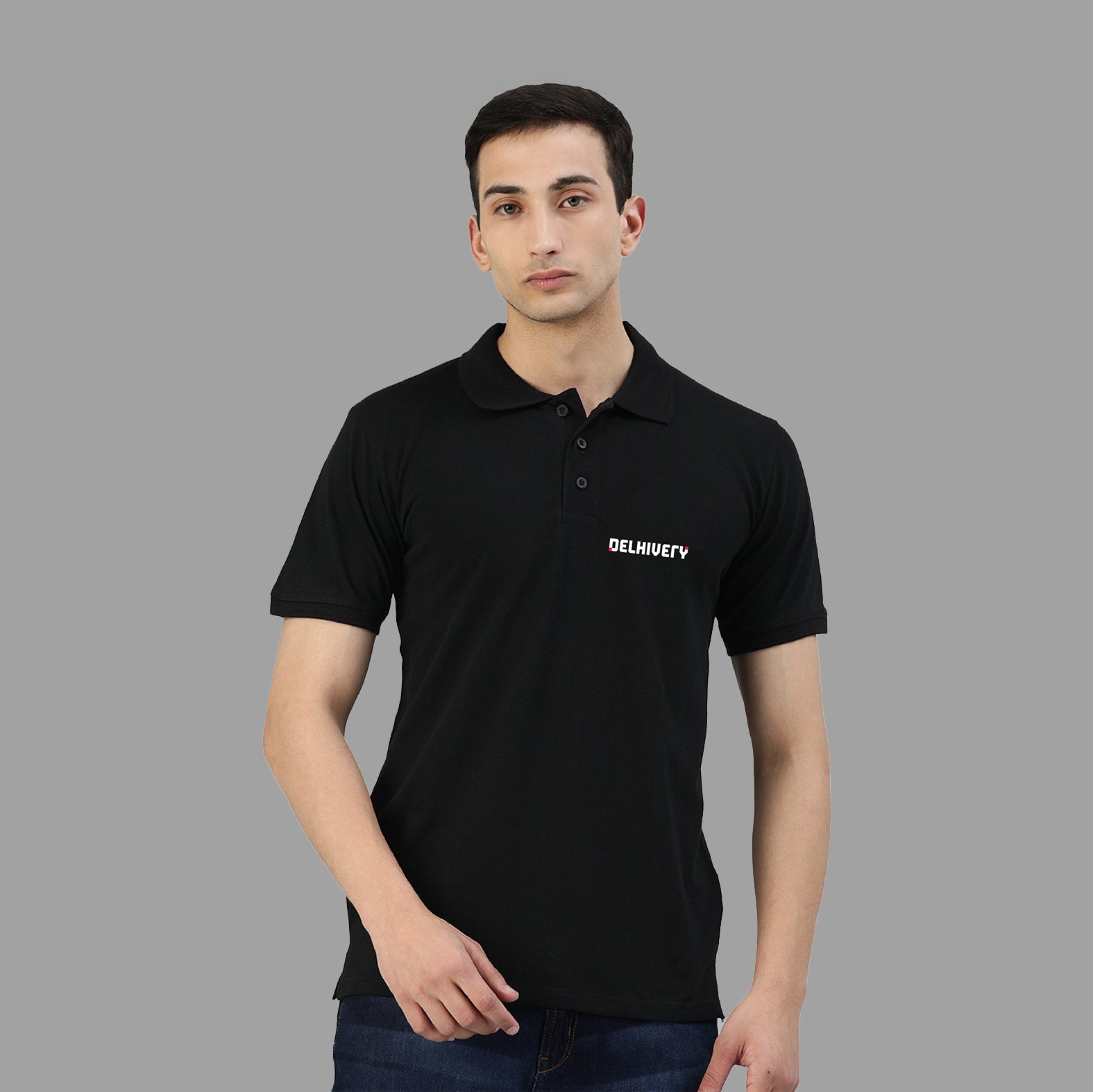 Delhivery Classic Polo Black Tshirt