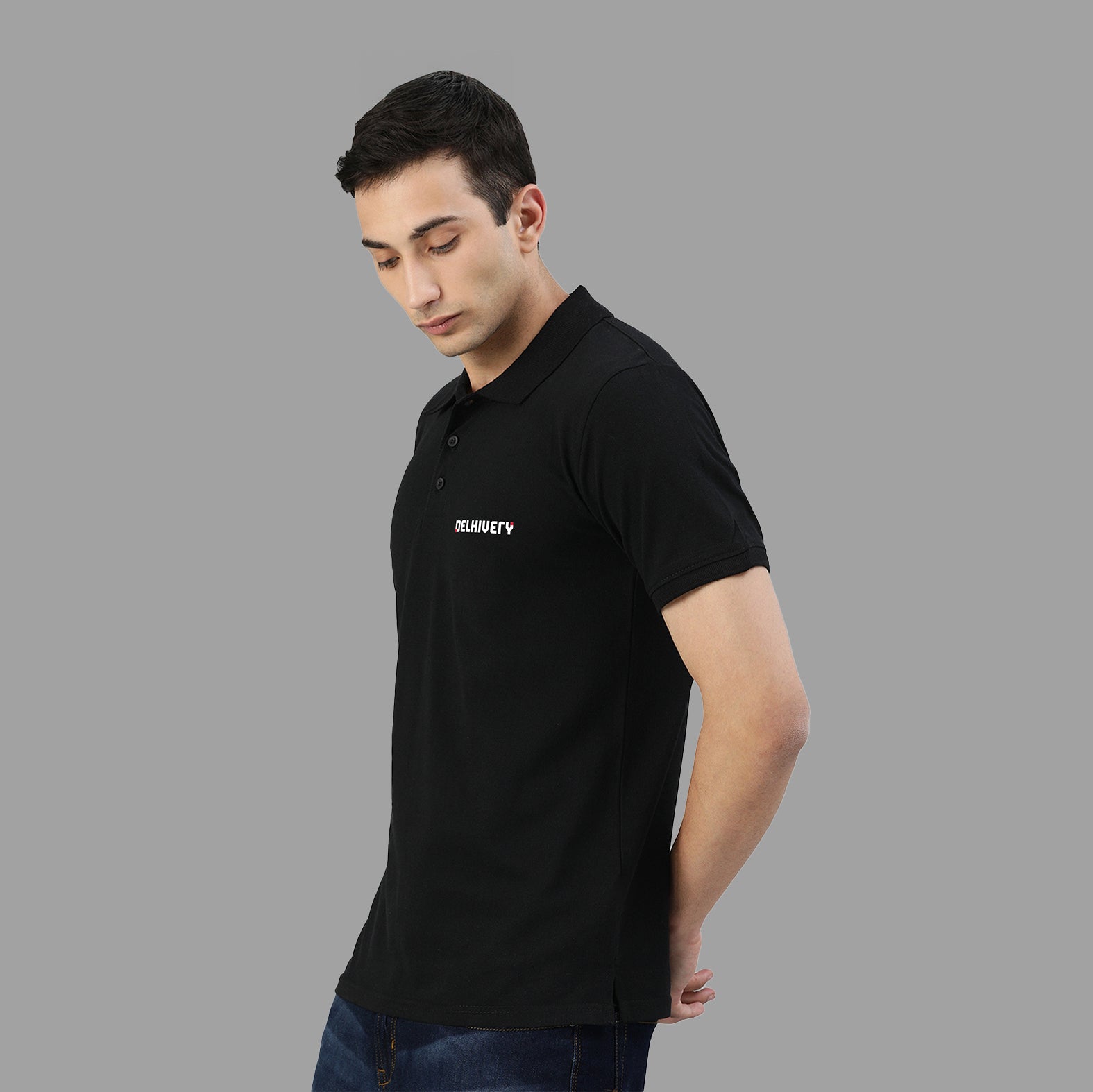 Delhivery Classic Polo Black Tshirt