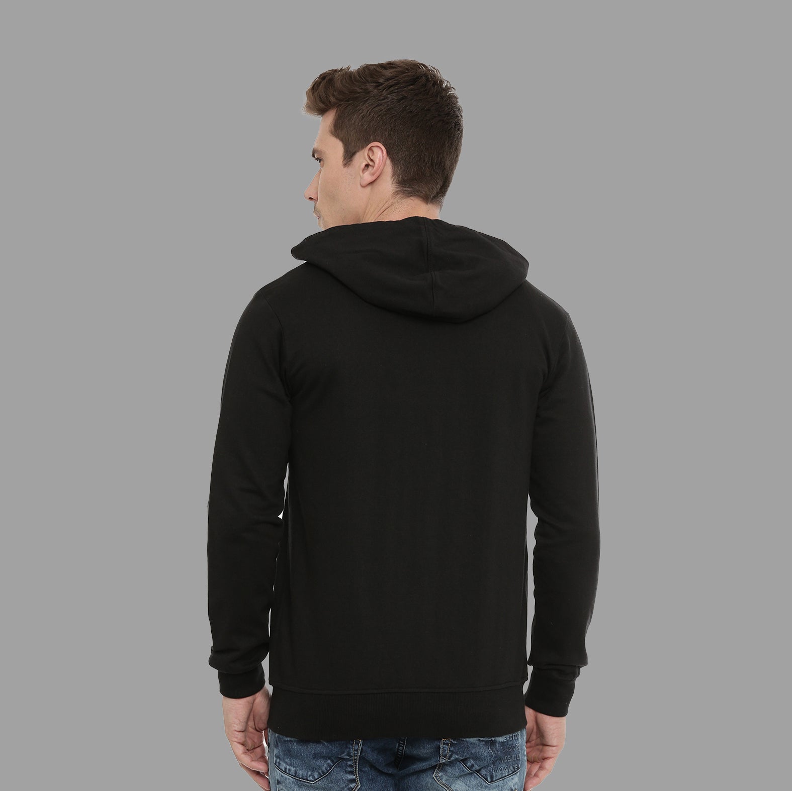 Delhivery Classic Black Sweatshirt with hood