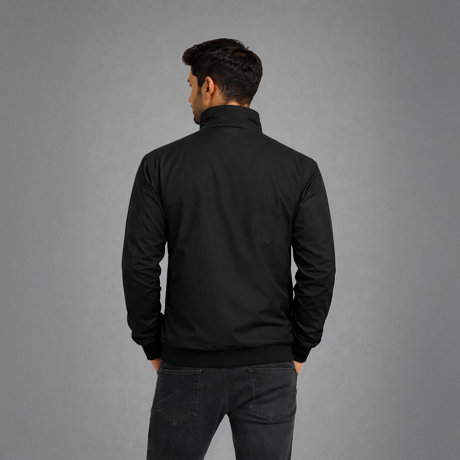 Delhivery Premium Black Windcheater