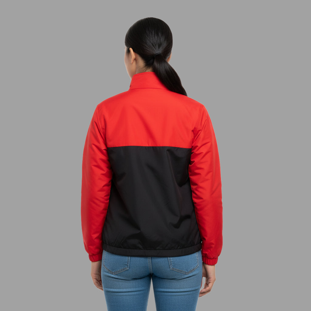 Delhivery Premium Red & Black Windcheater